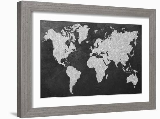 Grey Map-Natasha Wescoat-Framed Giclee Print