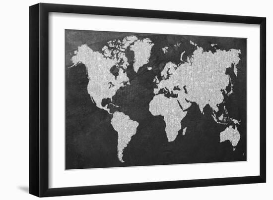 Grey Map-Natasha Wescoat-Framed Giclee Print