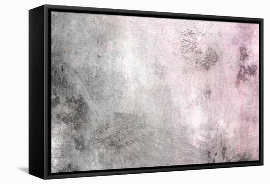 Grey Pink Gradient - Vintage Background Texture-one AND only-Framed Stretched Canvas