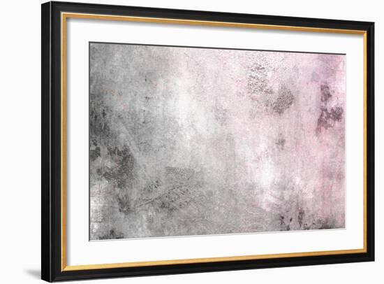 Grey Pink Gradient - Vintage Background Texture-one AND only-Framed Premium Giclee Print