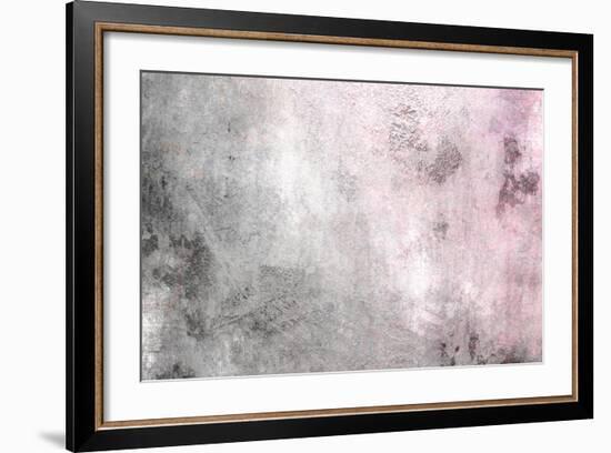 Grey Pink Gradient - Vintage Background Texture-one AND only-Framed Art Print