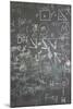 Grey School Chalkboard with Many Different Formuls, Signs and Counts Vertical-Paha_L-Mounted Art Print