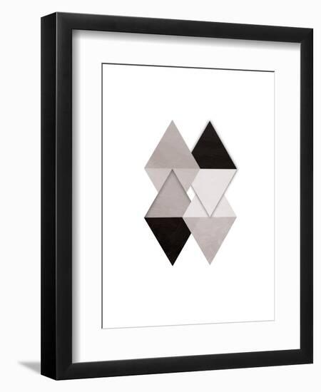 Grey Simplicity-OnRei-Framed Art Print