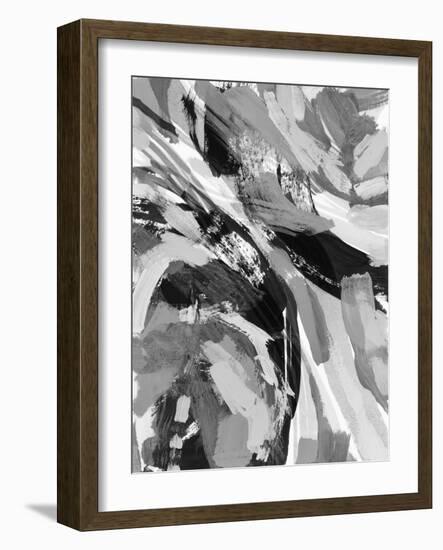 Grey Strokes I-Nikki Galapon-Framed Art Print