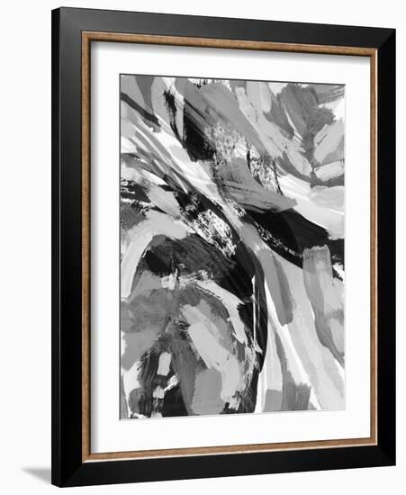 Grey Strokes I-Nikki Galapon-Framed Art Print