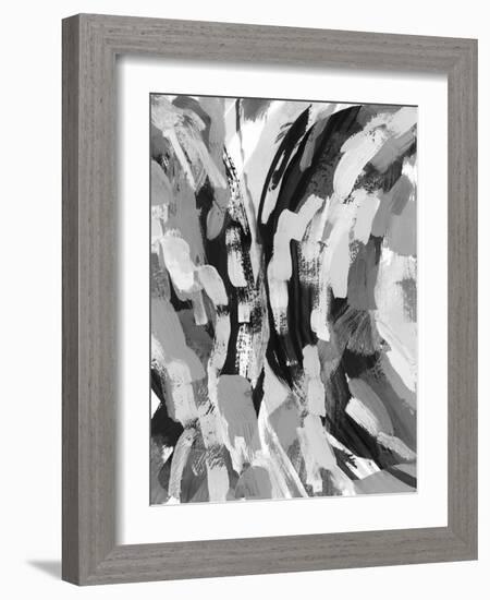 Grey Strokes II-Nikki Galapon-Framed Art Print