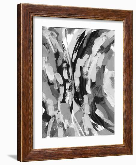 Grey Strokes II-Nikki Galapon-Framed Art Print