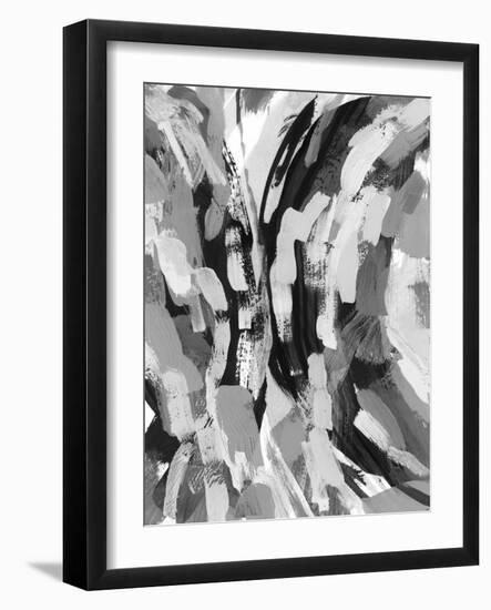 Grey Strokes II-Nikki Galapon-Framed Art Print