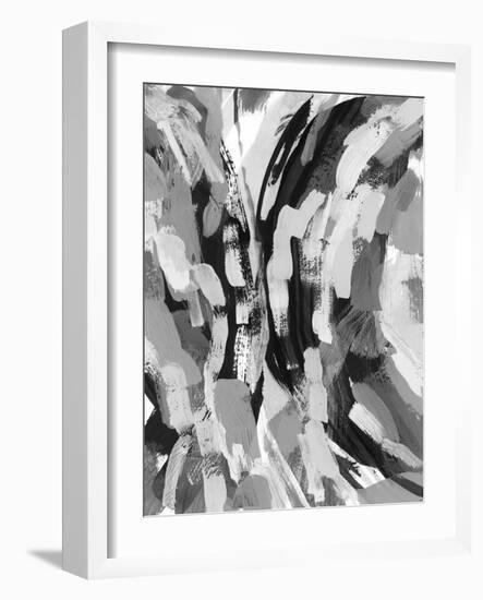 Grey Strokes II-Nikki Galapon-Framed Art Print