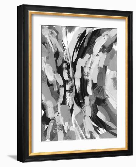 Grey Strokes II-Nikki Galapon-Framed Art Print