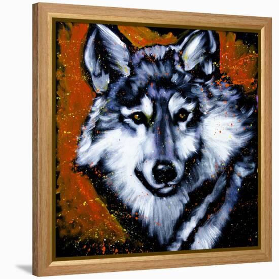 Grey Wolf-null-Framed Stretched Canvas