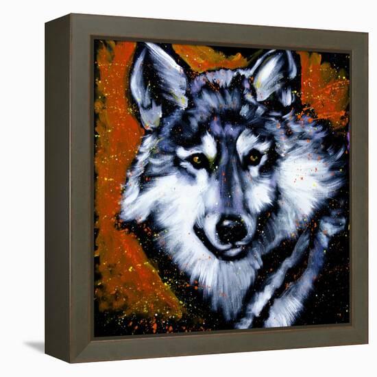 Grey Wolf-null-Framed Stretched Canvas