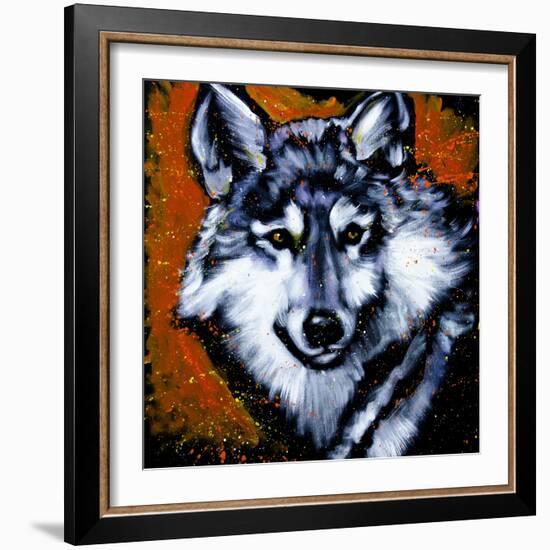 Grey Wolf-null-Framed Art Print