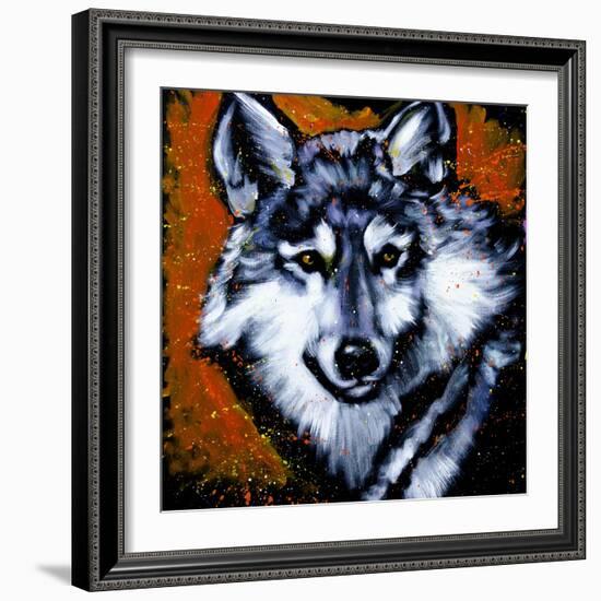 Grey Wolf-null-Framed Art Print