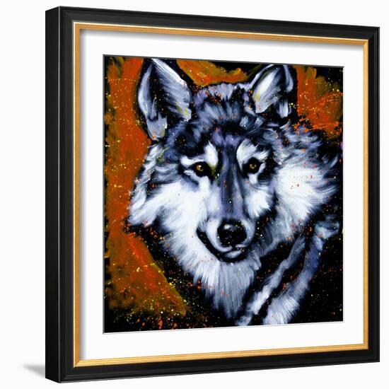 Grey Wolf-null-Framed Art Print