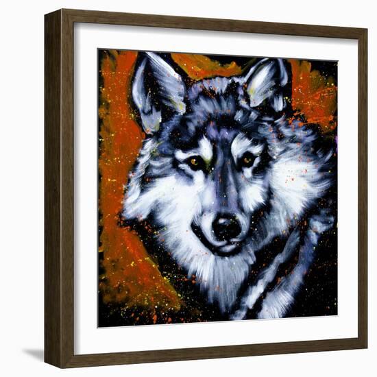 Grey Wolf-null-Framed Premium Giclee Print