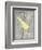 Grey & Yellow Bird II-Gwendolyn Babbitt-Framed Art Print