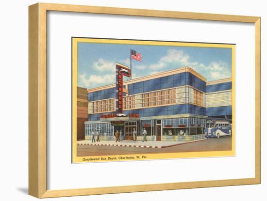 Greyhound Bus Depot, Charleston, West Virginia-null-Framed Art Print