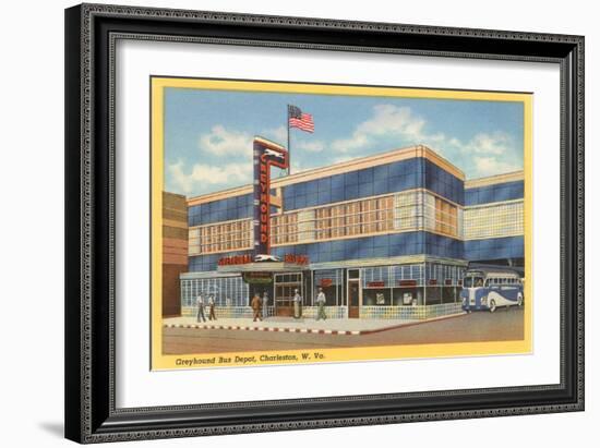 Greyhound Bus Depot, Charleston, West Virginia-null-Framed Art Print