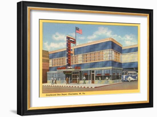 Greyhound Bus Depot, Charleston, West Virginia-null-Framed Art Print