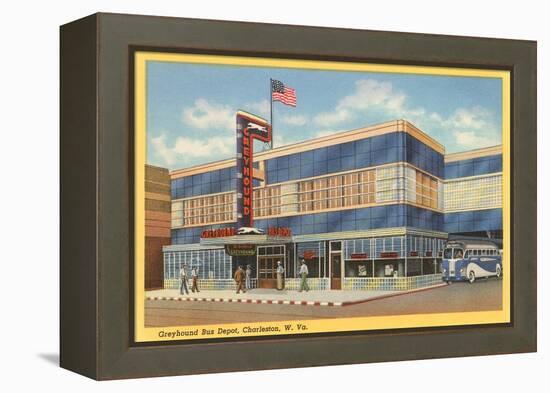 Greyhound Bus Depot, Charleston, West Virginia-null-Framed Stretched Canvas