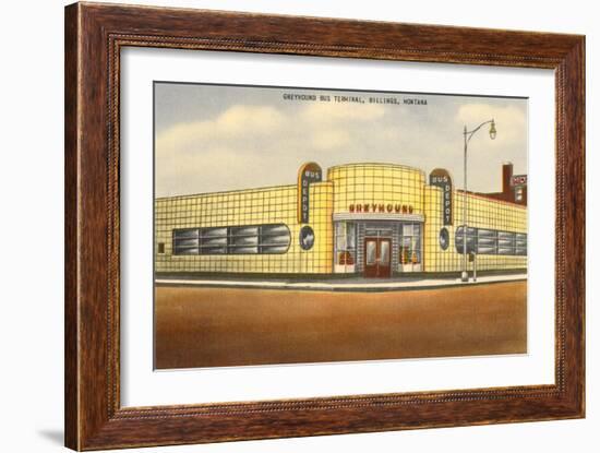 Greyhound Bus Station, Billings, Montana-null-Framed Art Print