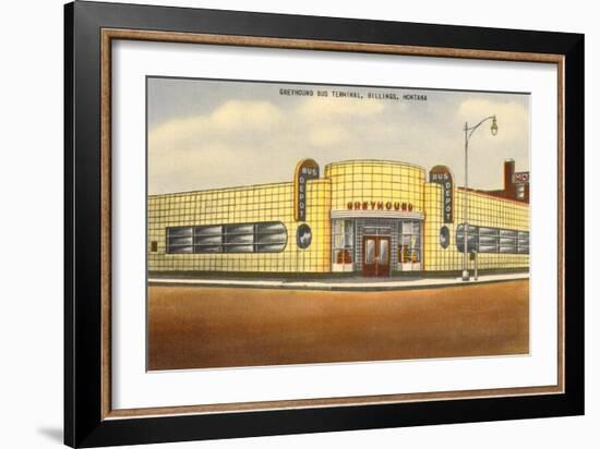 Greyhound Bus Station, Billings, Montana-null-Framed Art Print