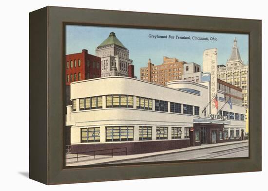 Greyhound Bus Station, Cincinnati, Ohio-null-Framed Stretched Canvas