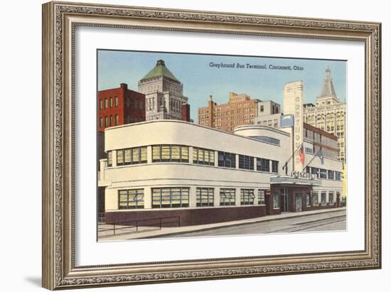 Greyhound Bus Station, Cincinnati, Ohio-null-Framed Art Print