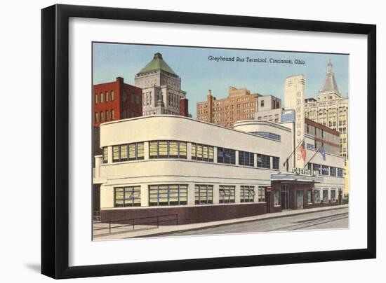 Greyhound Bus Station, Cincinnati, Ohio-null-Framed Art Print