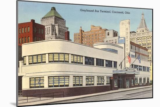 Greyhound Bus Station, Cincinnati, Ohio-null-Mounted Art Print