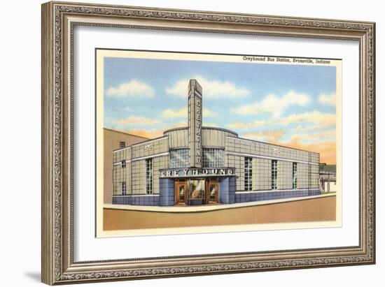 Greyhound Bus Station, Evansville, Indiana-null-Framed Art Print