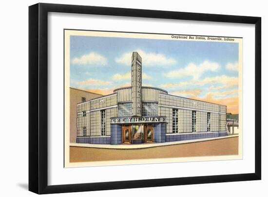 Greyhound Bus Station, Evansville, Indiana-null-Framed Art Print