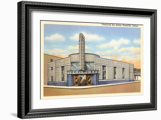 Greyhound Bus Station, Evansville, Indiana-null-Framed Art Print