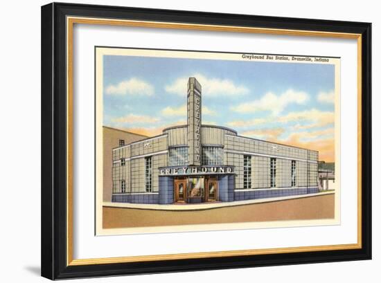 Greyhound Bus Station, Evansville, Indiana-null-Framed Art Print