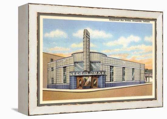 Greyhound Bus Station, Evansville, Indiana-null-Framed Stretched Canvas