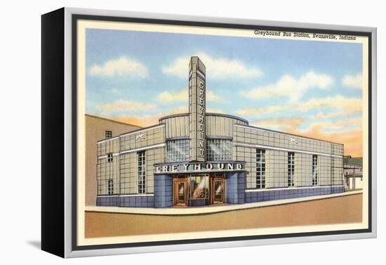 Greyhound Bus Station, Evansville, Indiana-null-Framed Stretched Canvas