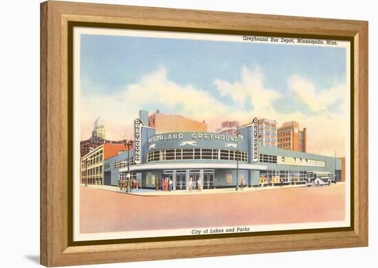 Greyhound Bus Station, Minneapolis, Minnesota-null-Framed Stretched Canvas