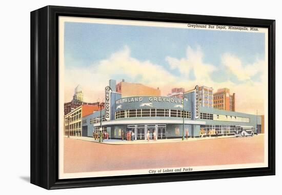 Greyhound Bus Station, Minneapolis, Minnesota-null-Framed Stretched Canvas