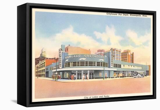 Greyhound Bus Station, Minneapolis, Minnesota-null-Framed Stretched Canvas