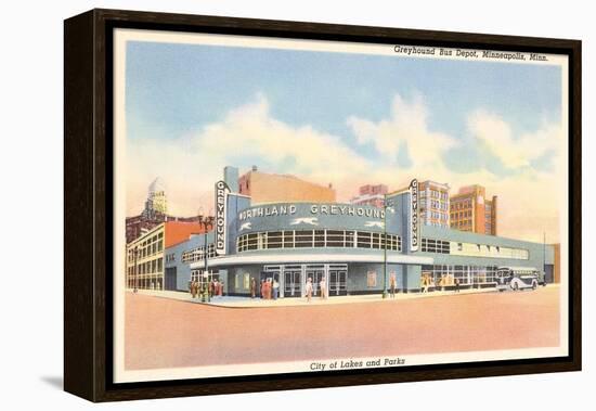 Greyhound Bus Station, Minneapolis, Minnesota-null-Framed Stretched Canvas