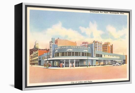 Greyhound Bus Station, Minneapolis, Minnesota-null-Framed Stretched Canvas