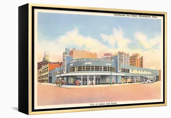 Greyhound Bus Station, Minneapolis, Minnesota-null-Framed Stretched Canvas