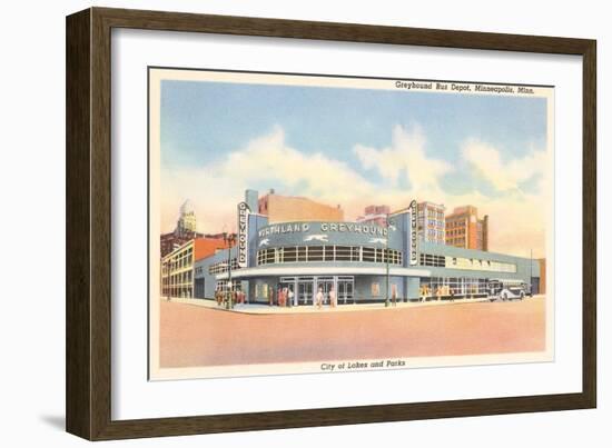 Greyhound Bus Station, Minneapolis, Minnesota-null-Framed Art Print