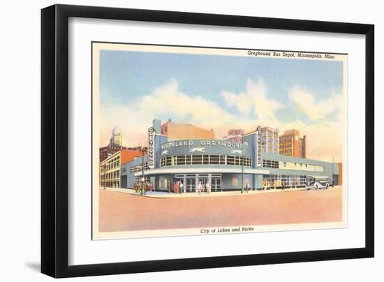 Greyhound Bus Station, Minneapolis, Minnesota-null-Framed Art Print