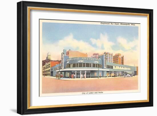 Greyhound Bus Station, Minneapolis, Minnesota-null-Framed Art Print