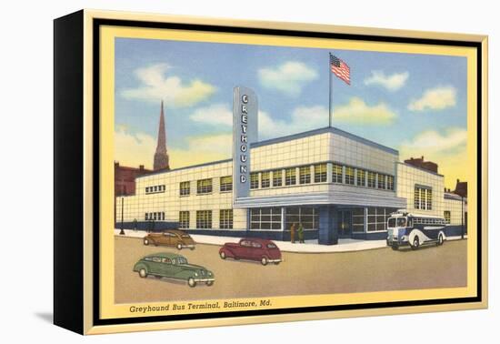 Greyhound Bus Terminal, Baltimore-null-Framed Stretched Canvas