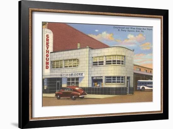 Greyhound Bus Terminal, Erie-null-Framed Premium Giclee Print