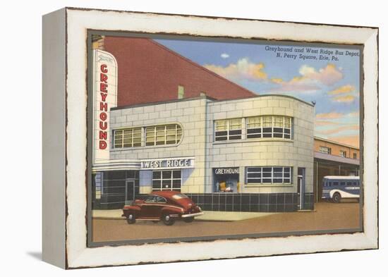 Greyhound Bus Terminal, Erie-null-Framed Stretched Canvas