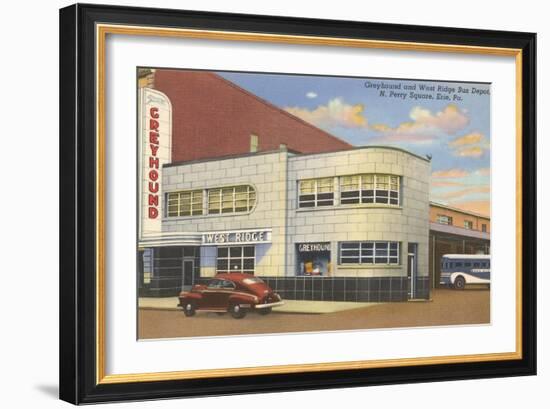 Greyhound Bus Terminal, Erie-null-Framed Art Print